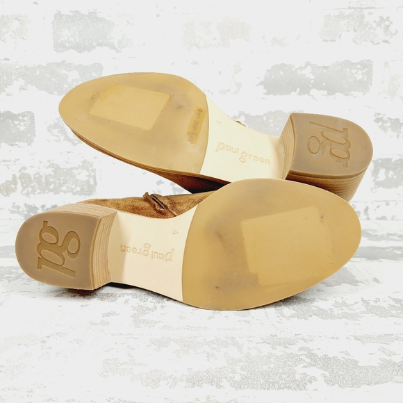 NEW Paul Green Women’s Sante Tan Suede Leather Side Zip Ankle Bootie B525 - Picture 7 of 11